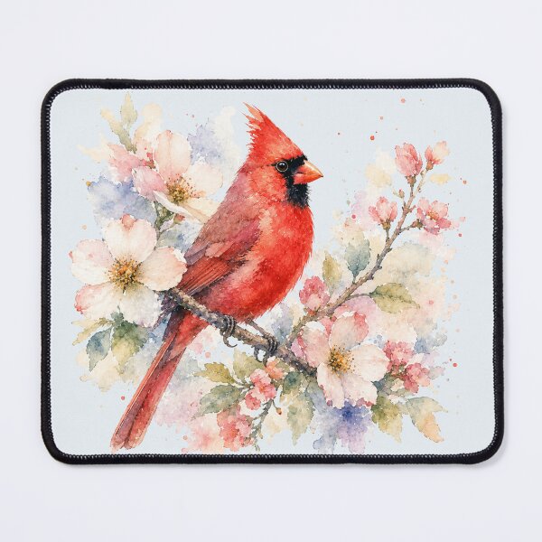 Item preview, Cardinal watercolor designed and sold by Moon Hollow Outfitters.