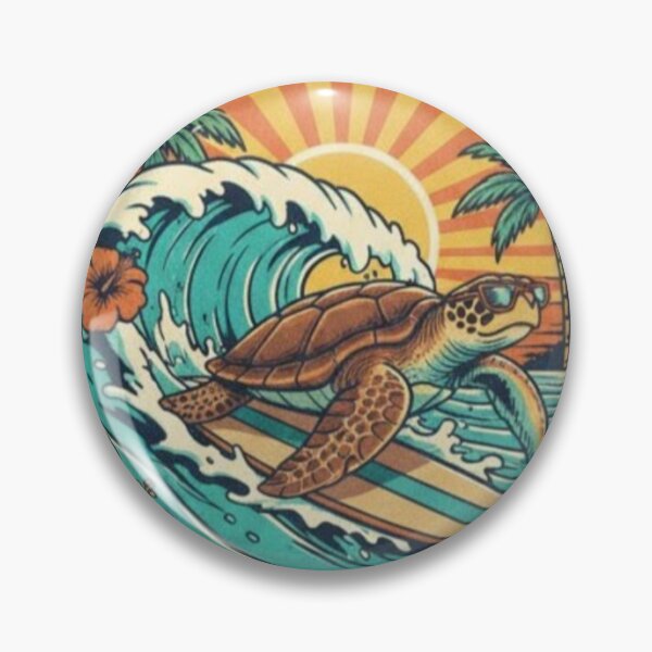 Item preview, Surf’s Up Turtle – Tropical Rider Design designed and sold by Dogandesighn.
