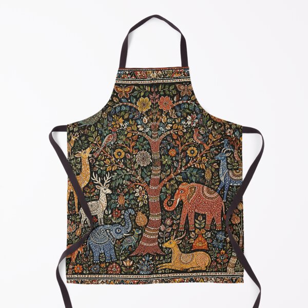 Item preview, Colorful Indian Folk Art Animals ? | Gond Inspired Tribal Nature Illustration | Boho Wall Decor designed and sold by Dreamy Ocean Art.