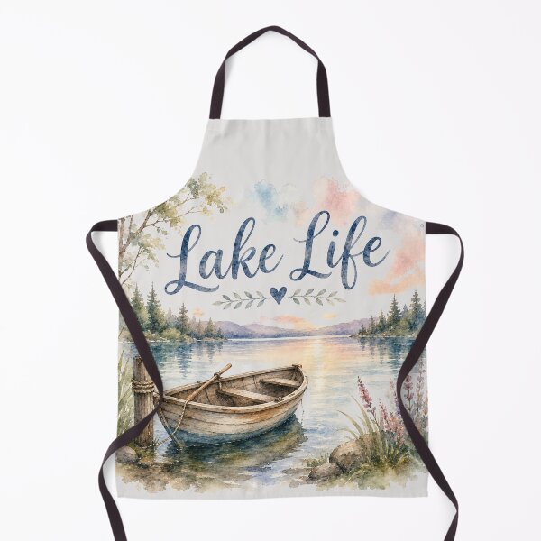 Item preview, Lake life watercolor designed and sold by Moon Hollow Outfitters.