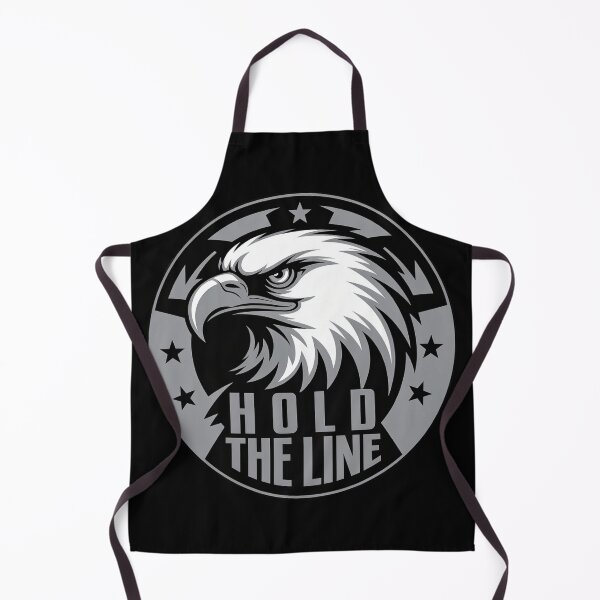 Item preview, Hold The Line – Chrome Eagle Head Patriotic Badge designed and sold by OldGloryForge.