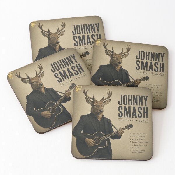 Item preview, Johnny Smash The Stag in Black designed and sold by MissTerryWoman.