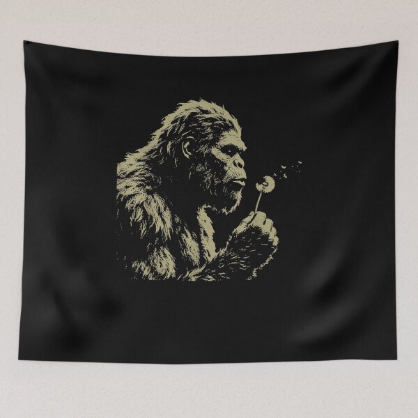Item preview, Bigfoot Dandelion Wish Cryptid Fan designed and sold by SanTiOmal.