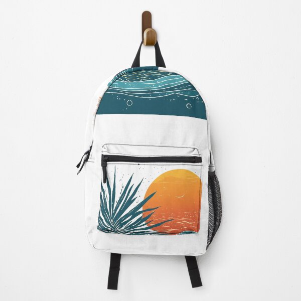 Item preview, Vintage Ocean Waves Sunset Aesthetic Illustration designed and sold by insiya-art.