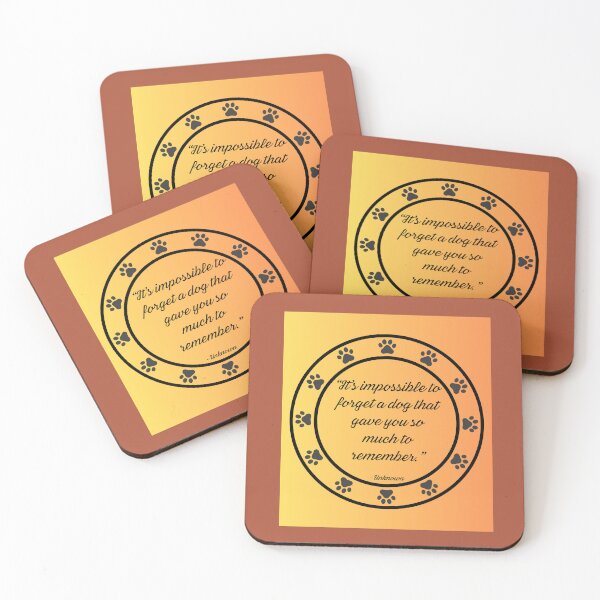 Item preview, Impossible to Forget a Dog, Pet Memorial Quote with Paw Prints, Dog Loss Remembrance Gift designed and sold by AnimalVibes.