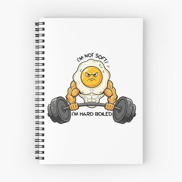 Item preview, Hard Boiled Gym Egg Pun - Not Soft Funny Fitness Muscle Humor designed and sold by OnikaD art.