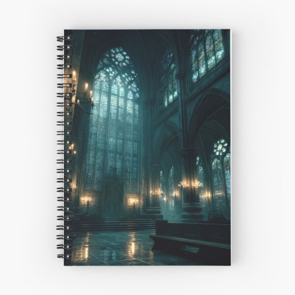 Item preview, Moonlit Gothic Cathedral Interior | Dark Academia Fantasy Architecture designed and sold by CosmicAnomaly.