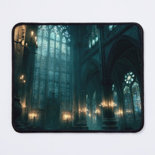 Item preview, Moonlit Gothic Cathedral Interior | Dark Academia Fantasy Architecture designed and sold by CosmicAnomaly.