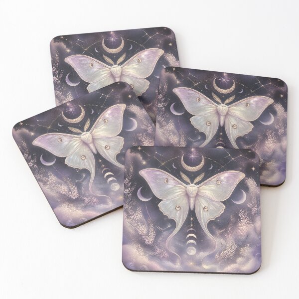Item preview, Ethereal Celestial Luna Moth and Starry Moons designed and sold by Glitchart66.
