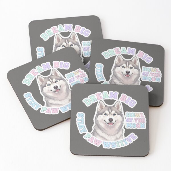 Item preview, Cute Husky Motivational Quote designed and sold by Chromatic Artistry.