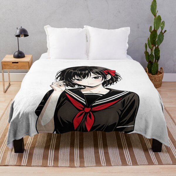 Item preview, Cute Minimalist Anime Girl – Short Black Hair Aesthetic designed and sold by YamiSociety.