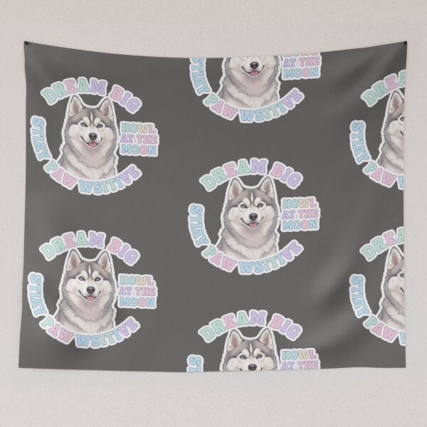 Item preview, Cute Husky Motivational Quote designed and sold by Chromatic Artistry.