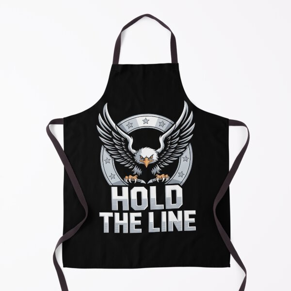 Item preview, Hold The Line – Chrome Eagle Wing Patriotic Badge designed and sold by OldGloryForge.