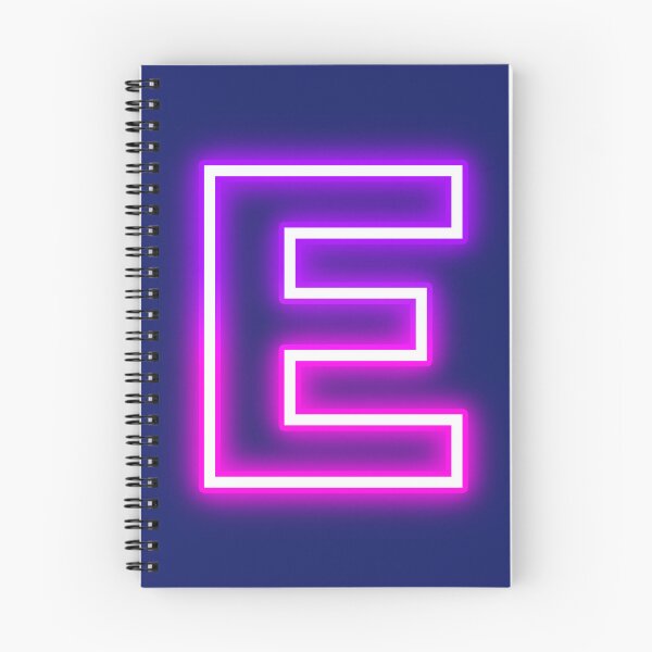 Item preview, Letter E Neon Pink Purple Glow - Retro Futuristic Monogram Initial designed and sold by SolutionsArt.