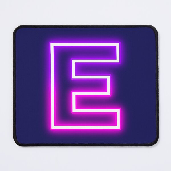 Item preview, Letter E Neon Pink Purple Glow - Retro Futuristic Monogram Initial designed and sold by SolutionsArt.