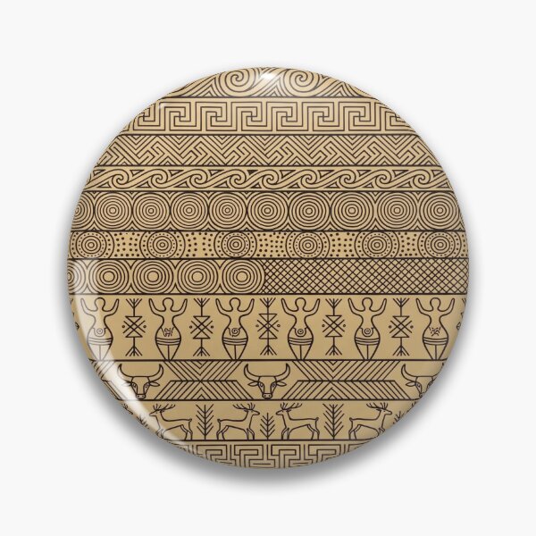 Item preview, Trypillian Inferno Swirl: Ancient Cucuteni Geometric Pattern designed and sold by FreiherrPK.