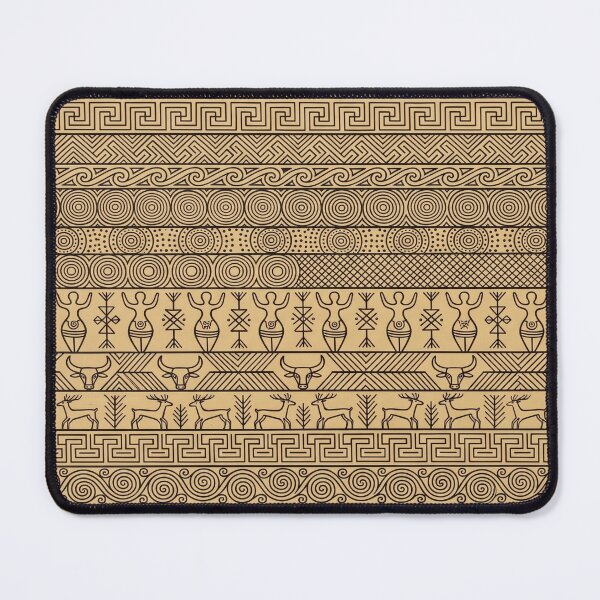 Item preview, Trypillian Inferno Swirl: Ancient Cucuteni Geometric Pattern designed and sold by FreiherrPK.