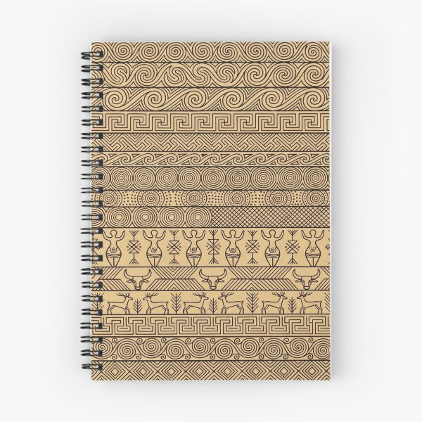 Item preview, Trypillian Inferno Swirl: Ancient Cucuteni Geometric Pattern designed and sold by FreiherrPK.