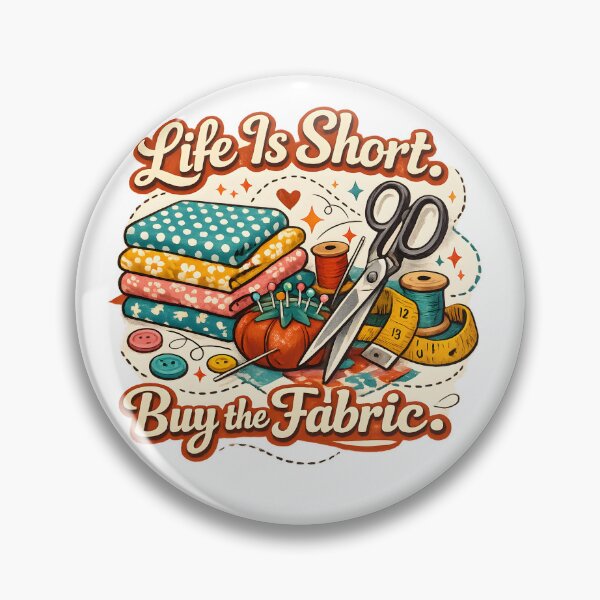 Item preview, Life Is Short Buy The Fabric – Funny Sewing & Quilting Design designed and sold by blankTeeShirt.