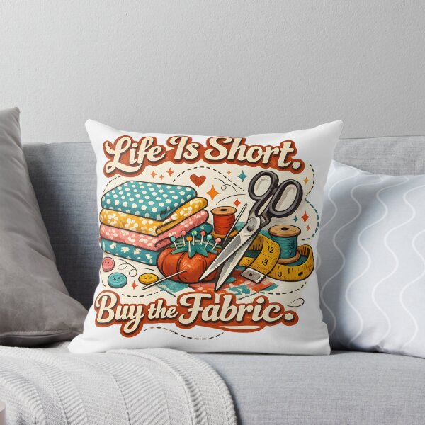 Item preview, Life Is Short Buy The Fabric – Funny Sewing & Quilting Design designed and sold by blankTeeShirt.