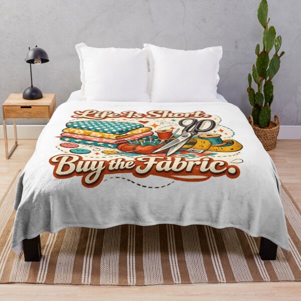 Item preview, Life Is Short Buy The Fabric – Funny Sewing & Quilting Design designed and sold by blankTeeShirt.