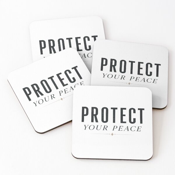 Item preview, Protect Your Peace Minimalist Emotional Wellness Typography Design designed and sold by astersgraphics.