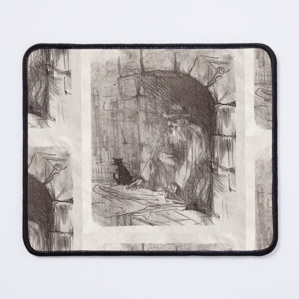 Item preview, Au Pied Du Sinai Une Arriere Boutique a Cracovie by Henri de Toulouse-Lautrec | Mysterious Cat Poster Art designed and sold by artofuniverse.