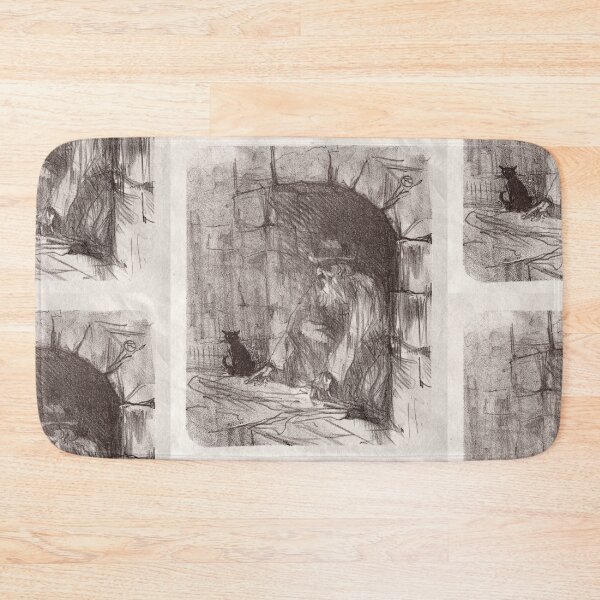 Item preview, Au Pied Du Sinai Une Arriere Boutique a Cracovie by Henri de Toulouse-Lautrec | Mysterious Cat Poster Art designed and sold by artofuniverse.