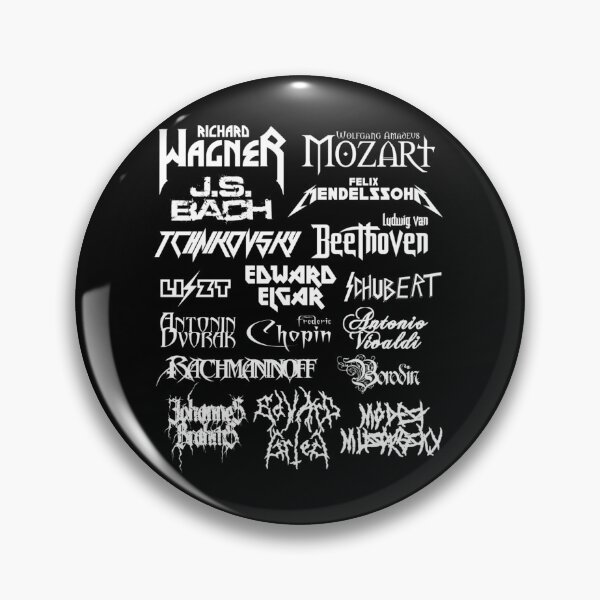 Item preview, Heavy Metal-Style Classical Composers (White Text) designed and sold by Adrian Ion.