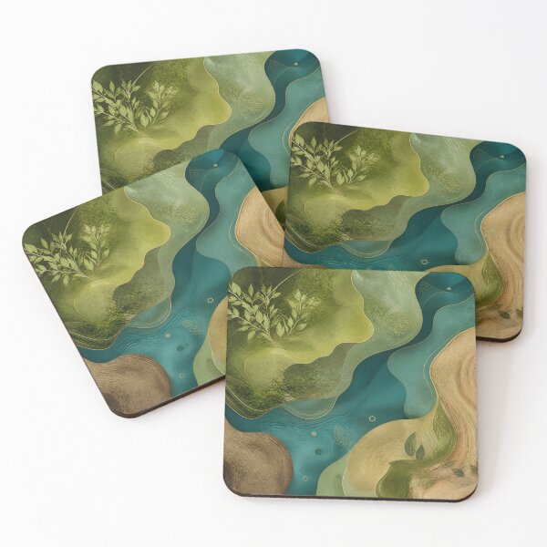 Item preview, Biophilic Earth Day Abstract Nature Harmony designed and sold by Glitchart66.
