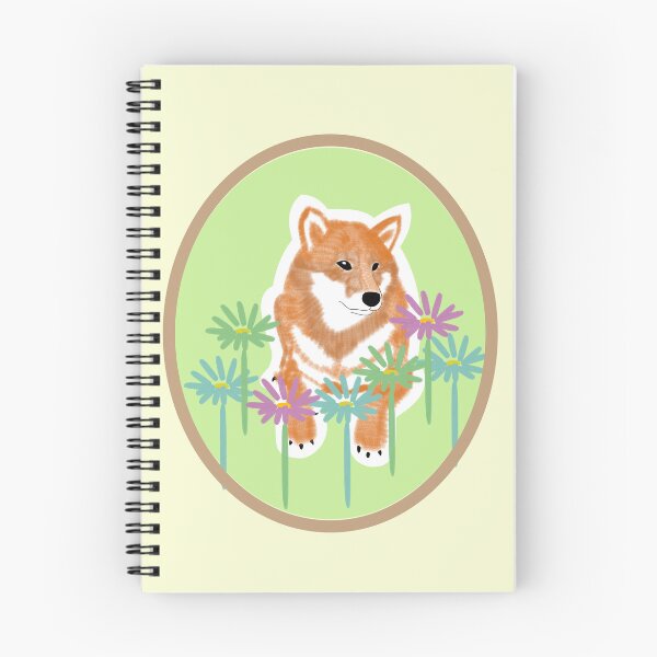 Item preview, Red Shiba Inu in a frame - green designed and sold by ShibaCruise-On.