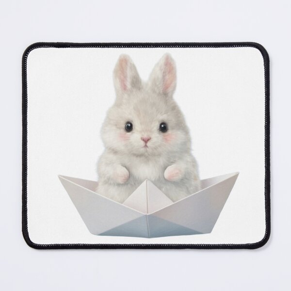 Item preview, Little Sailor Bunny in Paper Boat – Fluffy Voyage Art designed and sold by lovelistivkaa.