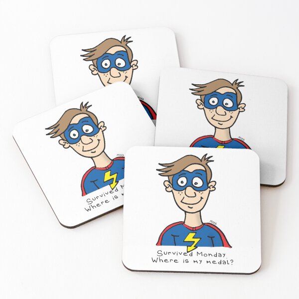 Item preview, Survived Monday – Low Budget Superhero designed and sold by MyxaART.