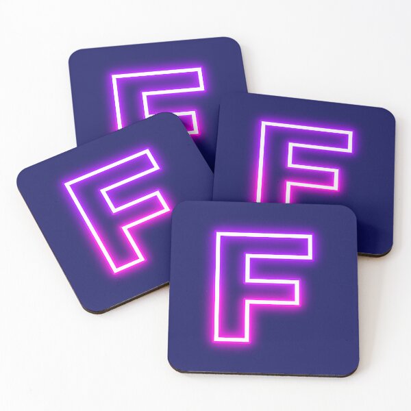 Item preview, Letter F Neon Pink Purple Glow - Retro Futuristic Monogram Initial designed and sold by SolutionsArt.