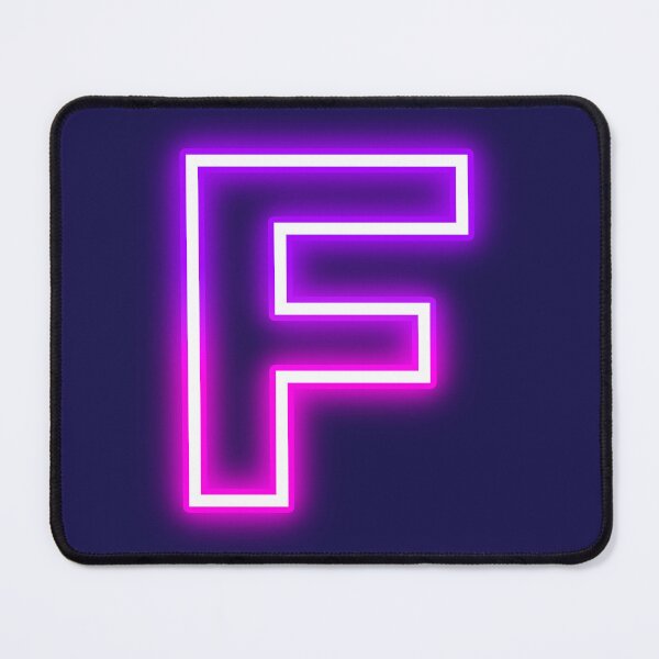 Item preview, Letter F Neon Pink Purple Glow - Retro Futuristic Monogram Initial designed and sold by SolutionsArt.