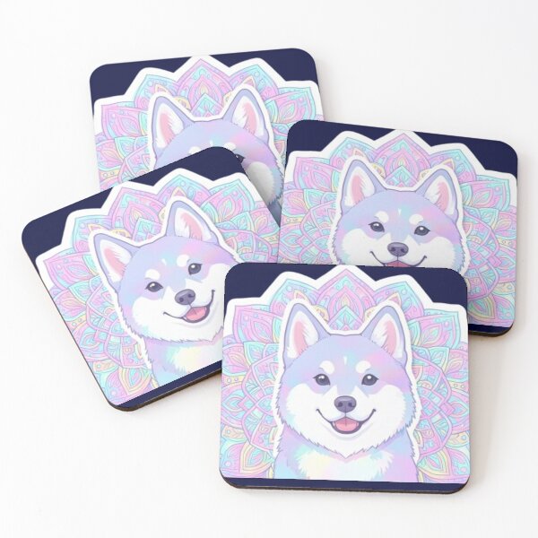 Item preview, Kawaii Holographic Aesthetic Dog Sticker designed and sold by Chromatic Artistry.