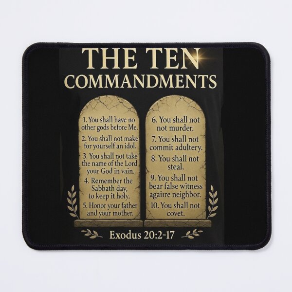 Item preview, Ten Commandments Stone Tablets T-Shirt – Exodus 20:2-17 Bible Verse Christian Tee designed and sold by The imaginary unit..