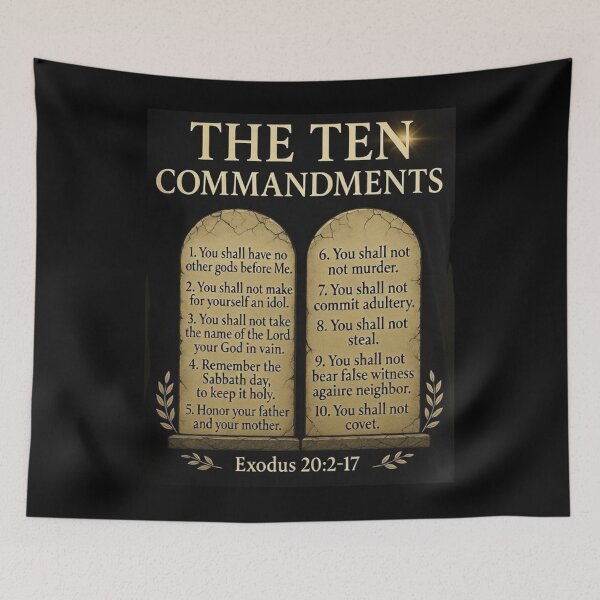 Item preview, Ten Commandments Stone Tablets T-Shirt – Exodus 20:2-17 Bible Verse Christian Tee designed and sold by The imaginary unit..