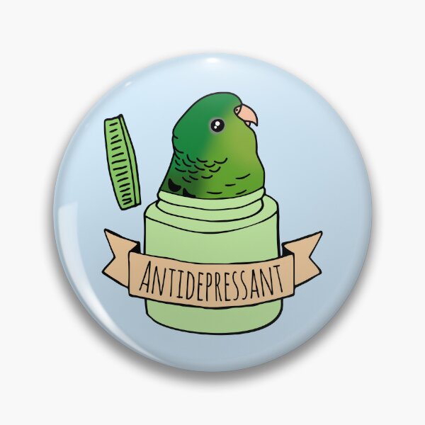 Item preview, Antidepressant Green Lineolated Parakeet designed and sold by FandomizedRose.