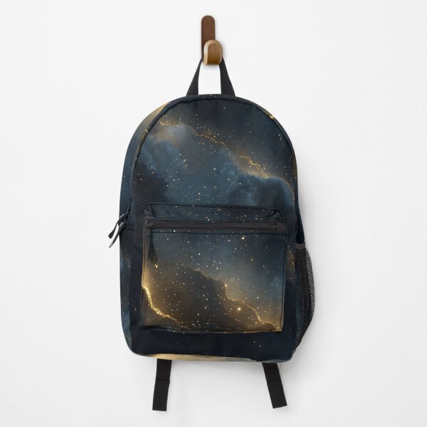 Item preview, Dark Galaxy Nebula Golden Starfield Cosmic Space Art designed and sold by Faithlines.