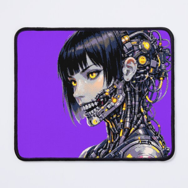 Item preview, Pixel Art Cyberpunk Female Cyborg – Portrait (CARRIER NOISE) designed and sold by aoto@nexusnode.