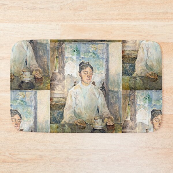 Item preview, Breakfast at the Château De Malromé by Henri de Toulouse-Lautrec, Vintage Post-Impressionist Café Portrait Art Print designed and sold by artofuniverse.