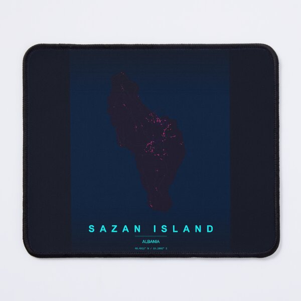 Item preview, Neon Style Map of Sazan Island, Albania designed and sold by Enea Kelo.
