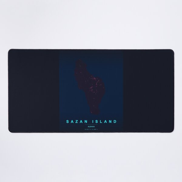 Item preview, Neon Style Map of Sazan Island, Albania designed and sold by Enea Kelo.