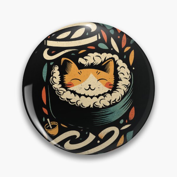Item preview, Sushi Cat Kawaii Japanese Food Illustration  designed and sold by Blurbean.