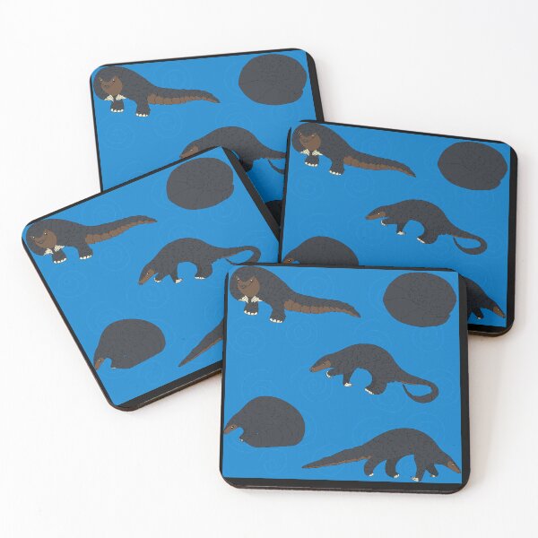 Item preview, Black bellied pangolins designed and sold by Leapingdoe.