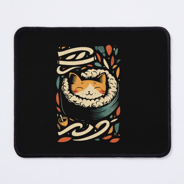 Item preview, Sushi Cat Kawaii Japanese Food Illustration  designed and sold by Blurbean.