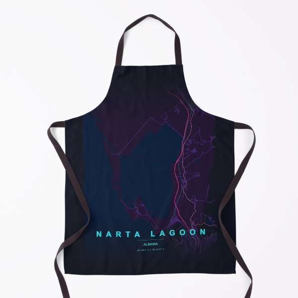 Item preview, Neon Style Map of Narta Lagoon, Albania designed and sold by Enea Kelo.