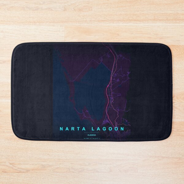 Item preview, Neon Style Map of Narta Lagoon, Albania designed and sold by Enea Kelo.