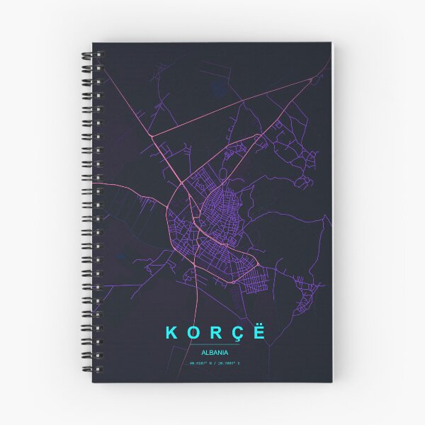 Item preview, Neon Style Map of Korce, Albania designed and sold by Enea Kelo.